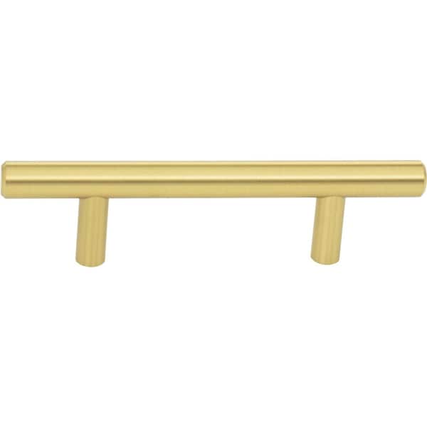 3 Center-to-Center Brushed Gold Naples Cabinet Bar Pull,